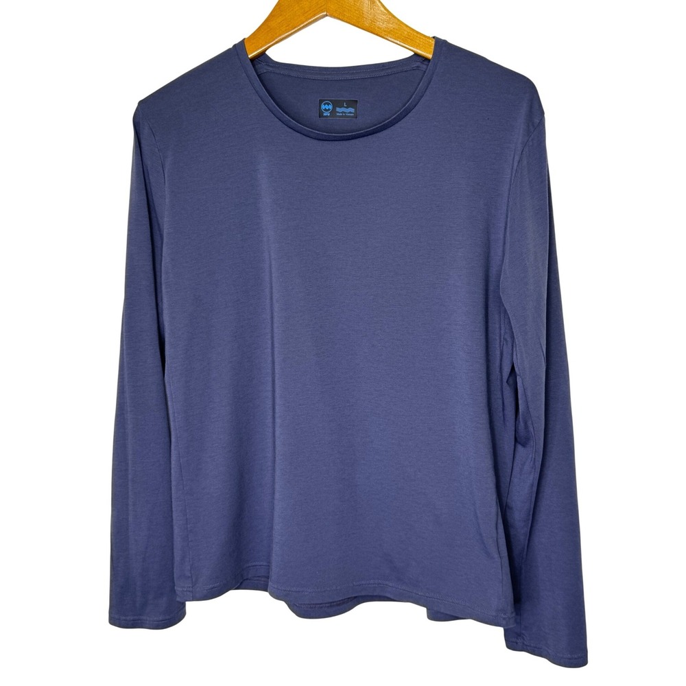 Janji Long Sleeve T-Shirt Womens Large Blue